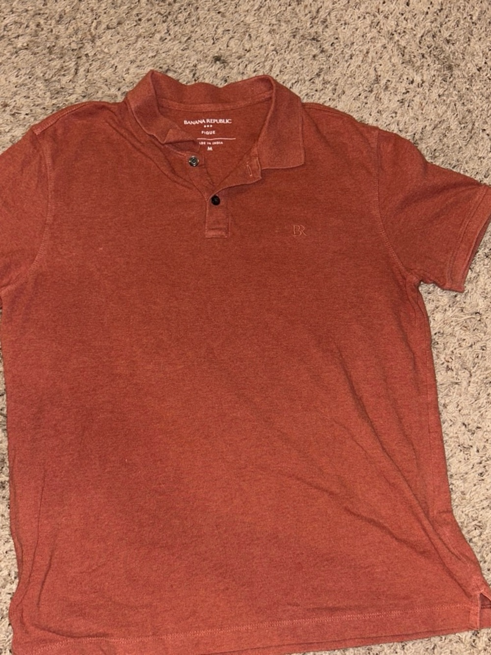 Banana Republic Men's Burnt Orange Polo